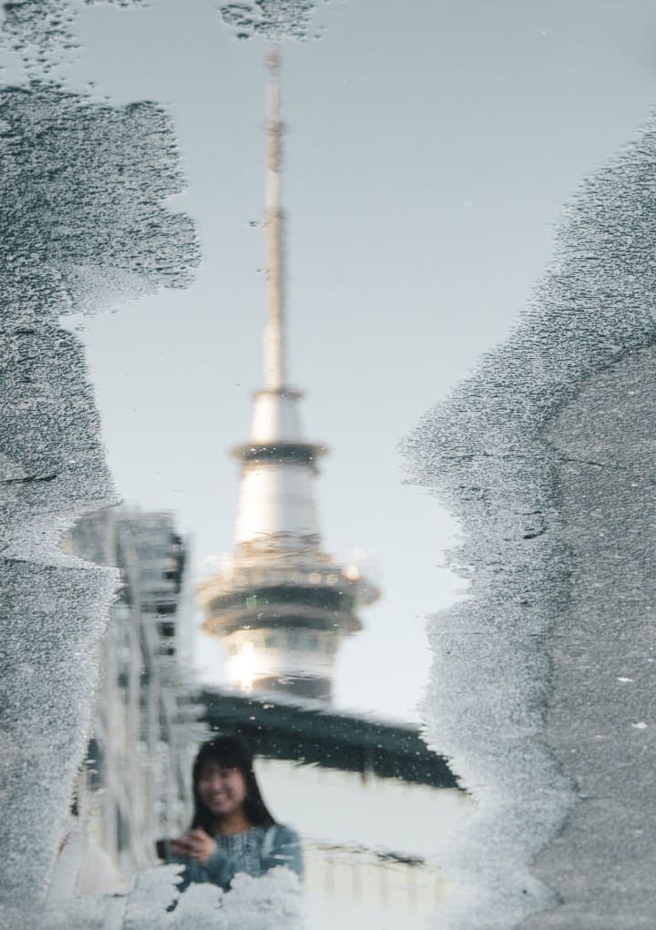 Skytower reflection